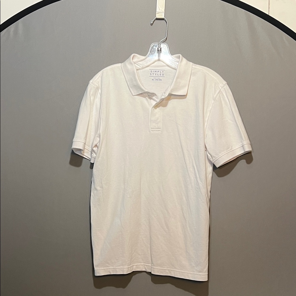 🔥 4 FOR $15 Item🔥 Simply Styled Classic White Polo Shirt